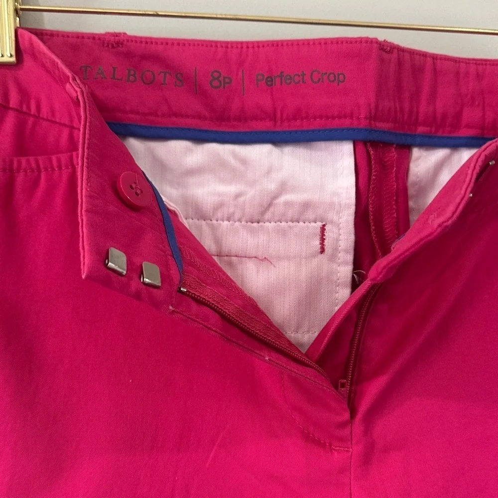 Talbots Vibrant Pink Capris perfect crop size 8P